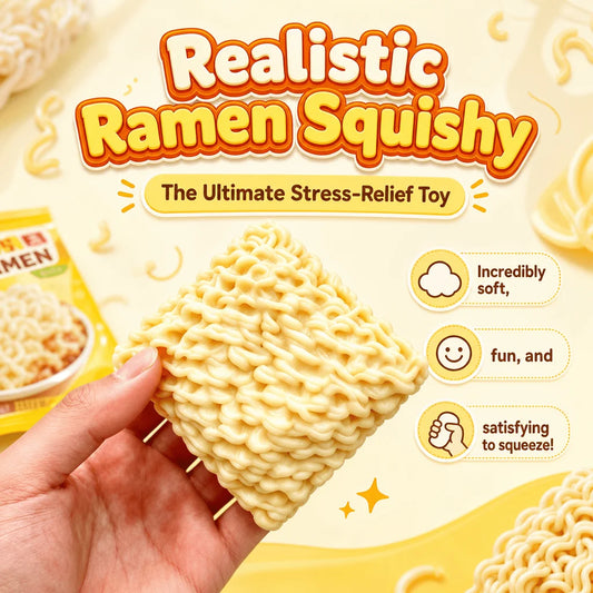 2 pieces of instant noodle-shaped crisp sound handmade balls for pinching fun, ASMR sound stress-relieving sensory toys, creative and novel stress-relieving and release toys