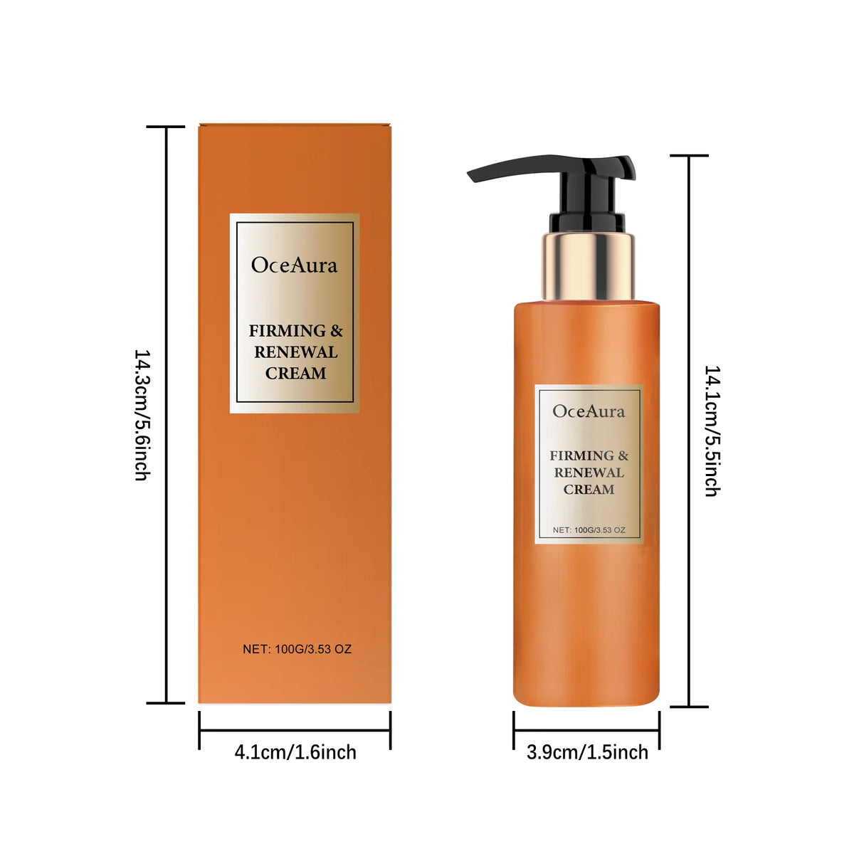 OceAura Firming Body Cream 100g, Collagen Anti-Aging Lifting Body Lotion, Moisturizing Nourishing Tightening Skin Care for Women, Smooth Elastic Glowing Skin