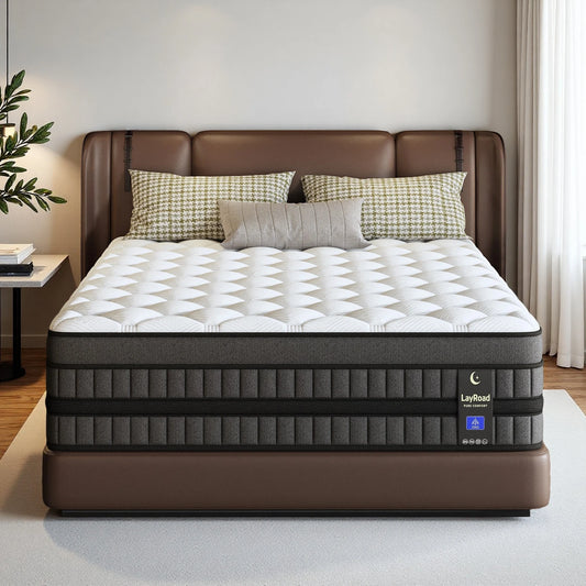 LAYROAD Hybrid Mattress With Gel Memory Foam And Pocket Springs