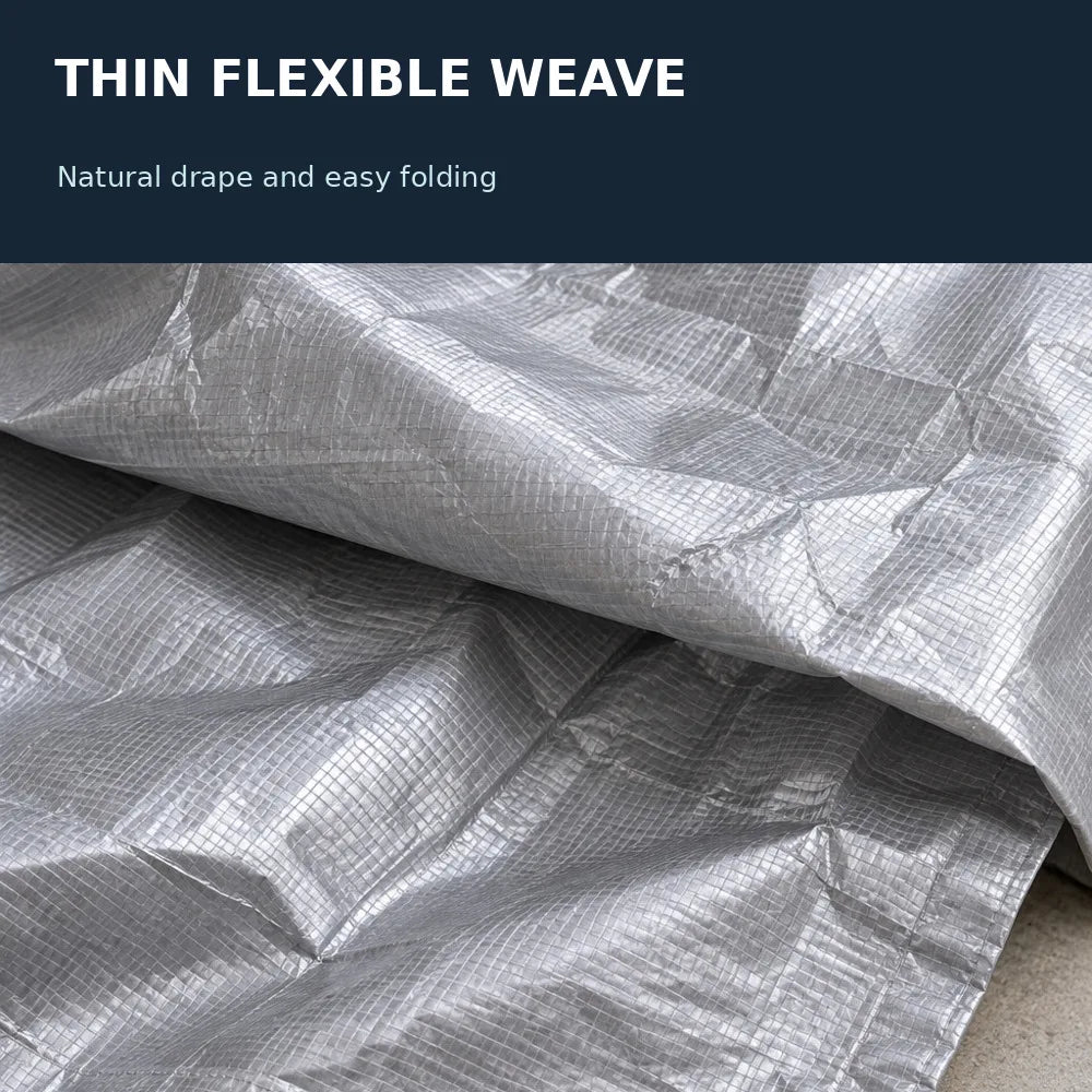 Zoe Waterproof Tarp With 20 Cm Ground Stakes And 5 M Tie Down Rope For Securing Outdoor Covers PE Tarpaulin With Grommets For Patio Furniture Firewood And Yard Equipment