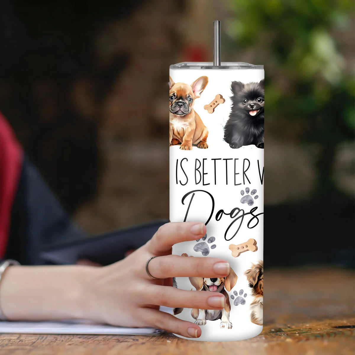 1pc/20oz/590ml/Funny Pets Dog Tumbler,Travel Mug Gift for Dog Lover, Father's Day Birthday Gift for Dad Mom Friend Sister,Dog Owner Gifts, Dog Gifts for Women, Dog Themed Gifts,Insulated Travel Coffee Mug,Birthday Gift Christ