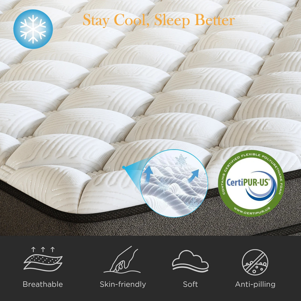 LAYROAD Hybrid Mattress With Gel Memory Foam And Pocket Springs