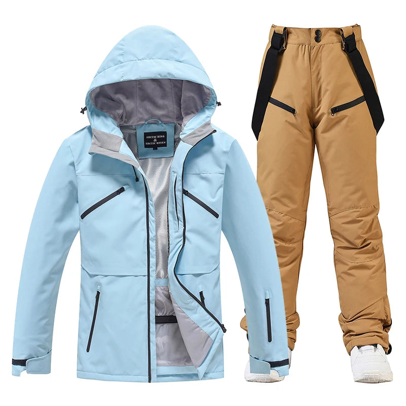 Men's and Women's, Ski Suit Sets, Waterproof, Snow Costume, Ski Jacket and Pant Set, Outdoor Clothing, Snowboarding, Overall