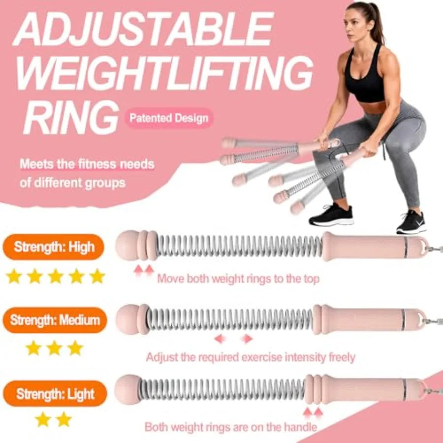 Upgrade Portable Ropel Battle Ropes - Adjustable Weights Cordl Battle Ropes for Home Gym with Training Poster - Battle Rope Sti