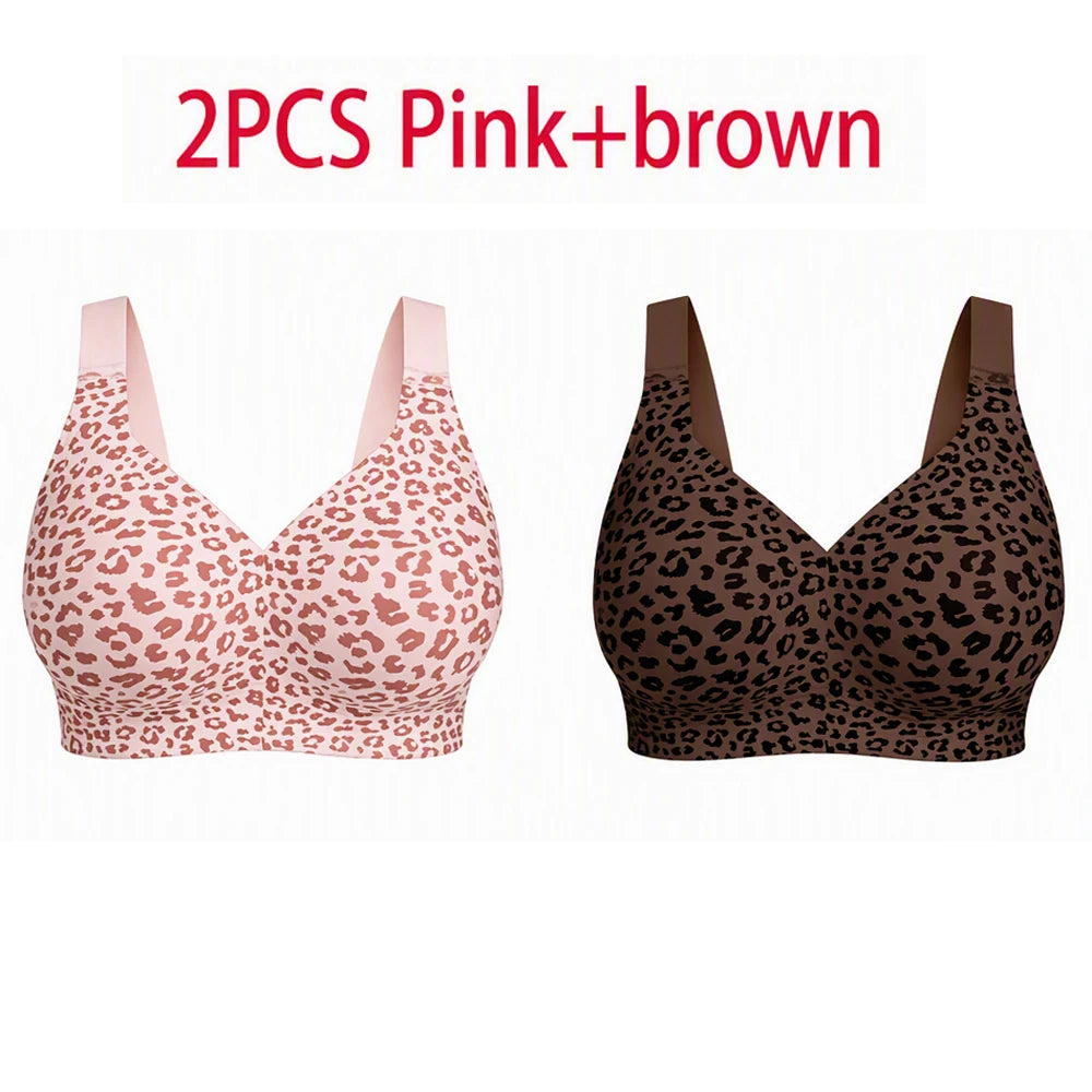 Seamless Wireless Full Coverage Push Up Sports Yoga Bra for Women