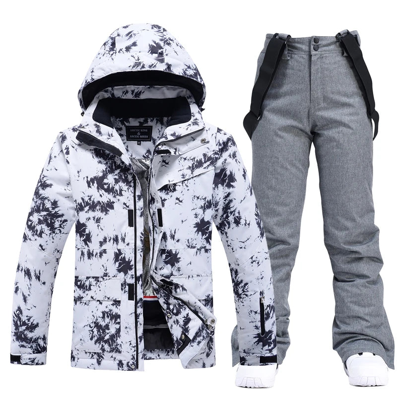 Fashion, Women's, Waterproof Snow Suit Sets, Snowboarding Clothing, Ski Costumes, Winter Wear, Jacket, Strap Pant, Girl's