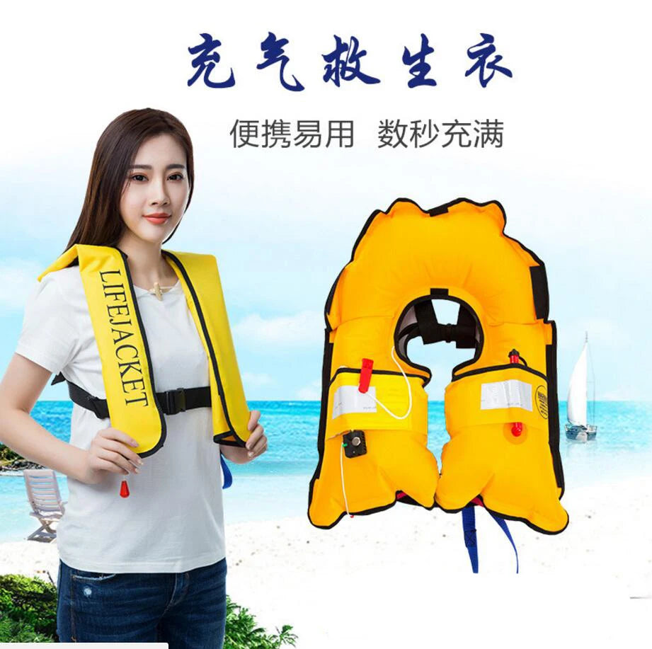 Automatic Swiming man Life Vest Inflatable Fishing Life Jacket Top quality Rescue Vest big Buoyancy kayak Women boat Life Jacket