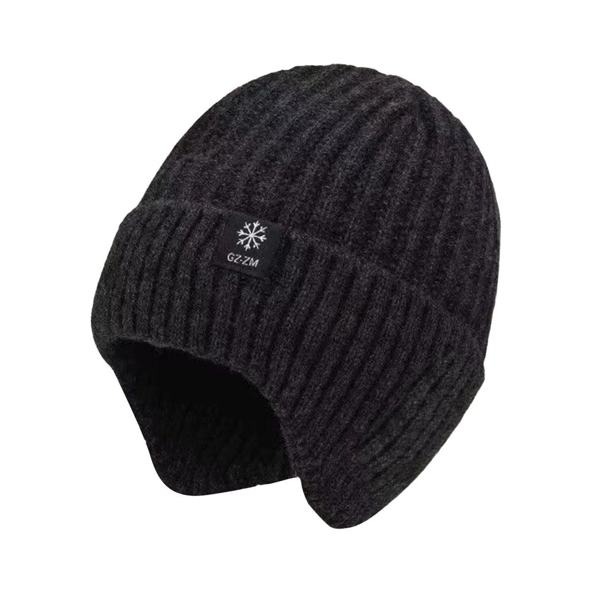 Windproof Hat Thickened for Cold Weather Men's Winter Knitted Beanie Faux Fur Lined Ear Protection Warm Cap Durable