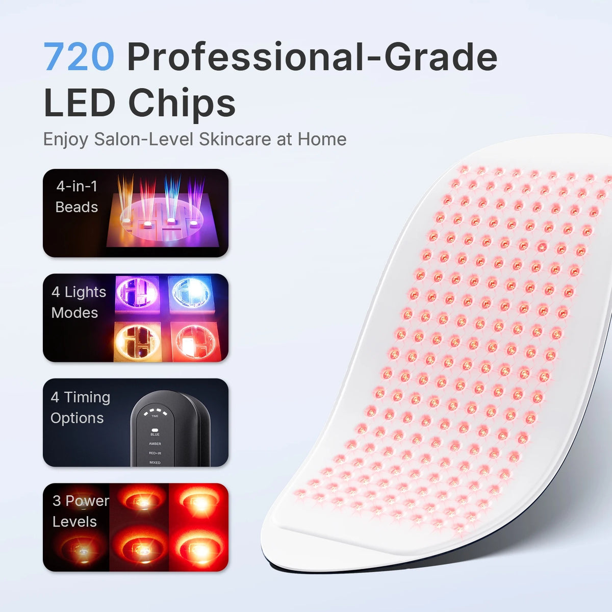 Hello Face L6 510K/CE Red and infrared Light Mask 720 LED Chips Panel Facial Body Skin Rejuvenation Home Care Salon Device