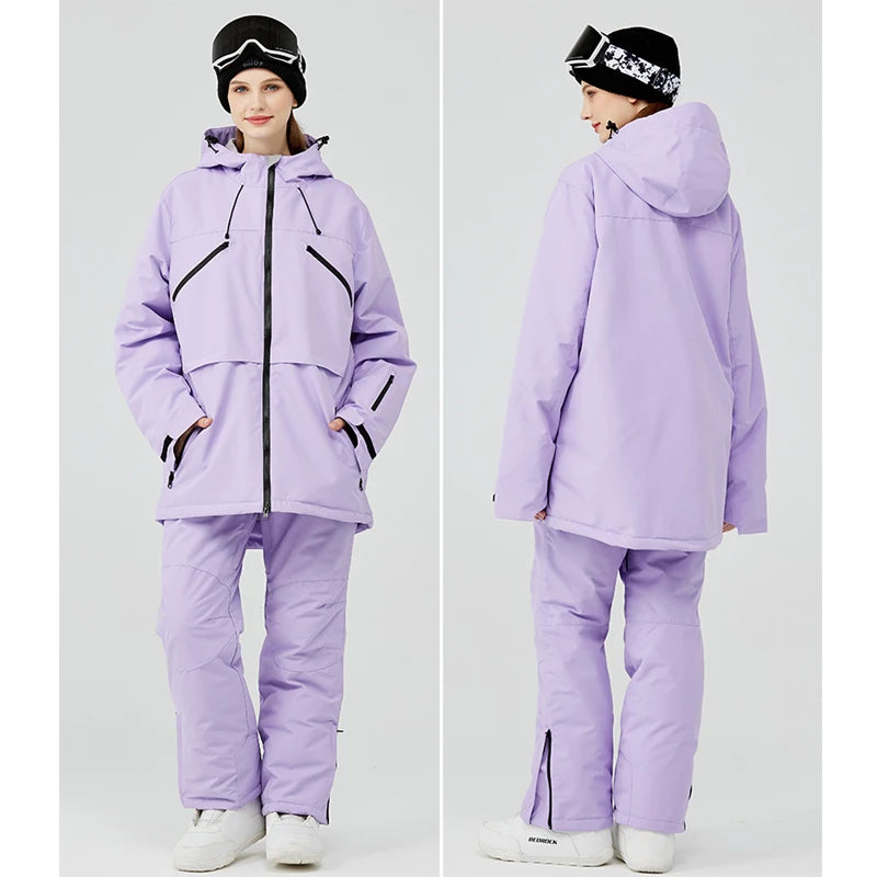 Men's and Women's, Ski Suit Sets, Waterproof, Snow Costume, Ski Jacket and Pant Set, Outdoor Clothing, Snowboarding, Overall
