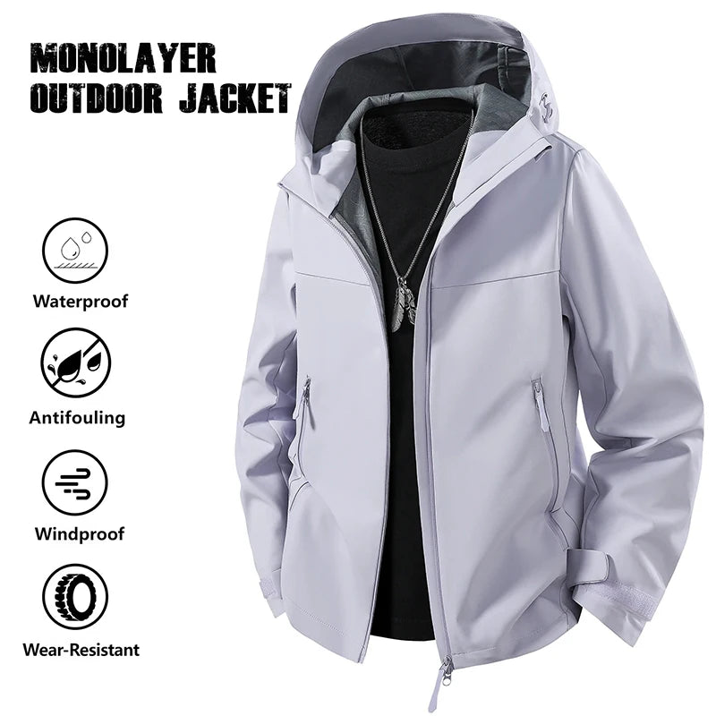 CHRLCK Men Women Hiking Jackets Waterproof Camping Fishing Trekking Windproof Windbreak Unisex Outdoor Clothes Oilproof