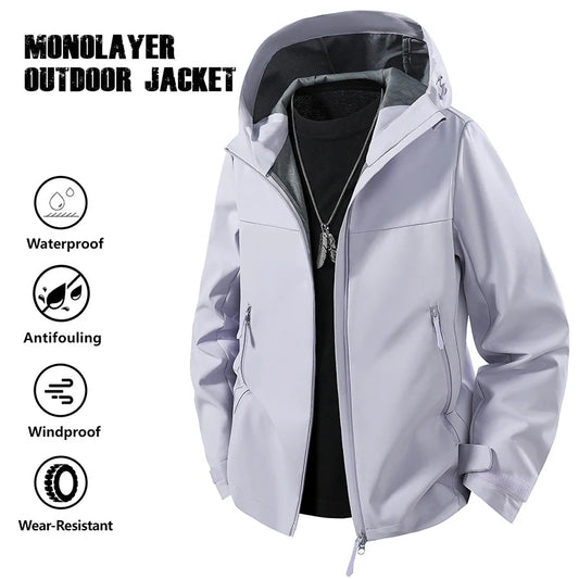CHRLCK Men Women Hiking Jackets Waterproof Camping Fishing Trekking Windproof Windbreak Unisex Outdoor Clothes Oilproof