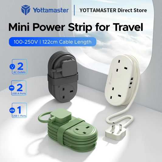 Yottamaster Pocket Power Strip With USB Type C Fast Charging