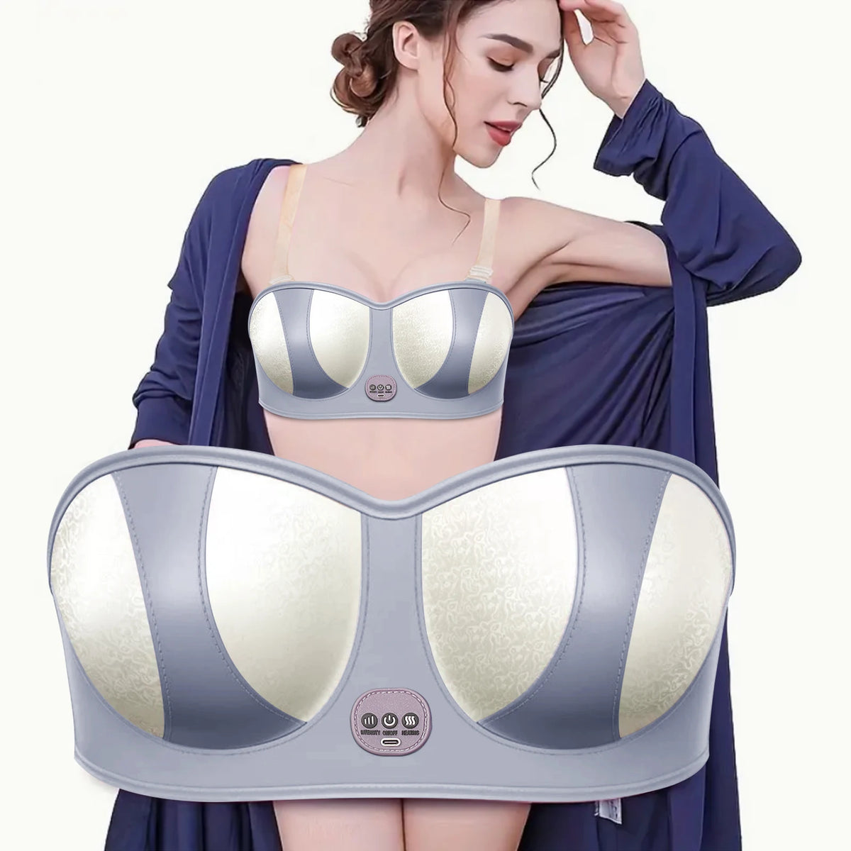 USB Electric Breast Massager, Home Use, Shaping Bra Style, Breast Care Tool, Gift for Girlfriend onFestivals