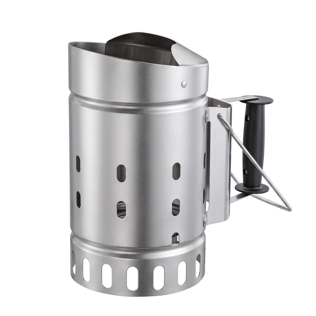 Stainless Steel Charcoal Chimney Starter With Heat Resistant Handle