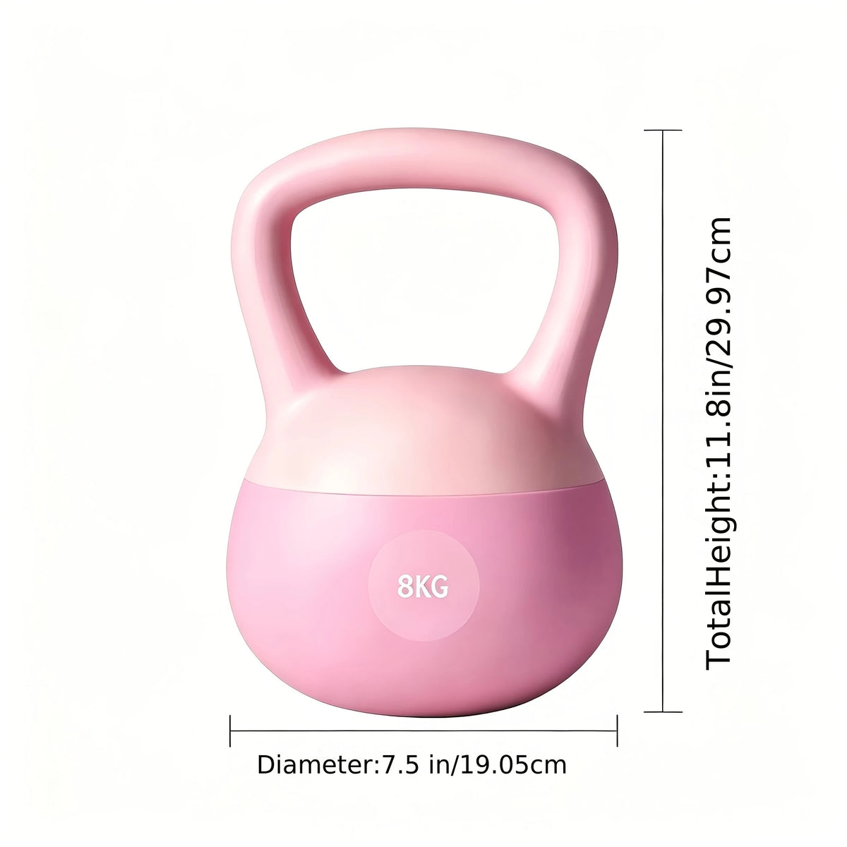 Ladies soft bell, 11.02LB soft bottom bell, household fitness weight lifting equipment, free sports gloves.