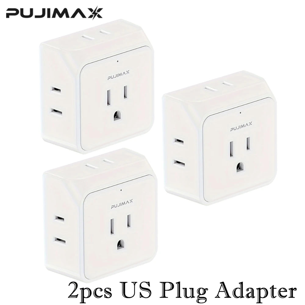 PUJIMAX Five Outlet US Plug Adapter Electrical Socket Splitter