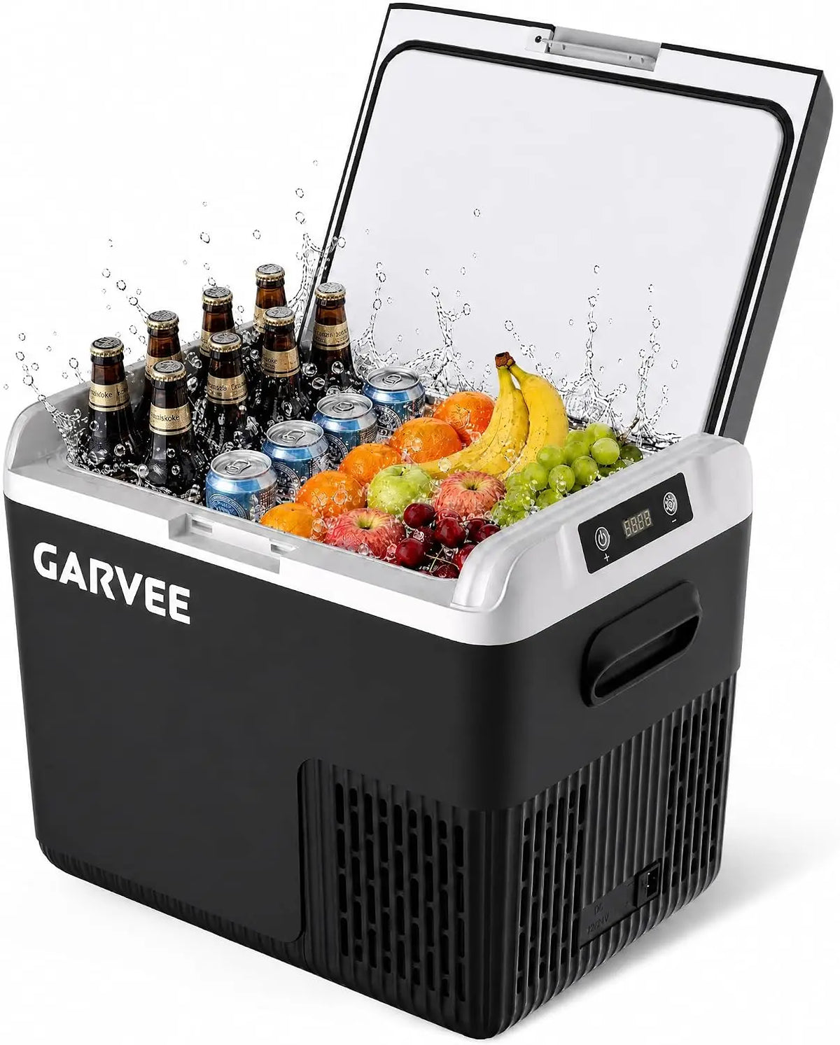 19QT Car Refrigerator Portable 12V Compressor Fridge Freezer -4°F to 68°F Electric Cooler 12/24V DC & 110-240V AC for Truck Drivers RV Travelers Campers Road Trips ﻿