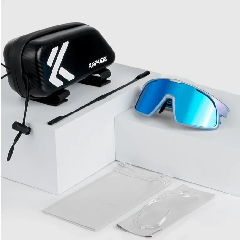 Kapvoe UV400 Polarized Sports Sunglasses for Cycling Hiking and Fishing