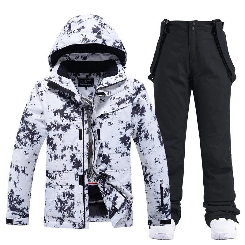 Fashion, Women's, Waterproof Snow Suit Sets, Snowboarding Clothing, Ski Costumes, Winter Wear, Jacket, Strap Pant, Girl's