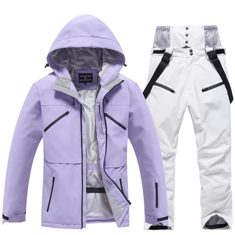 Men's and Women's, Ski Suit Sets, Waterproof, Snow Costume, Ski Jacket and Pant Set, Outdoor Clothing, Snowboarding, Overall