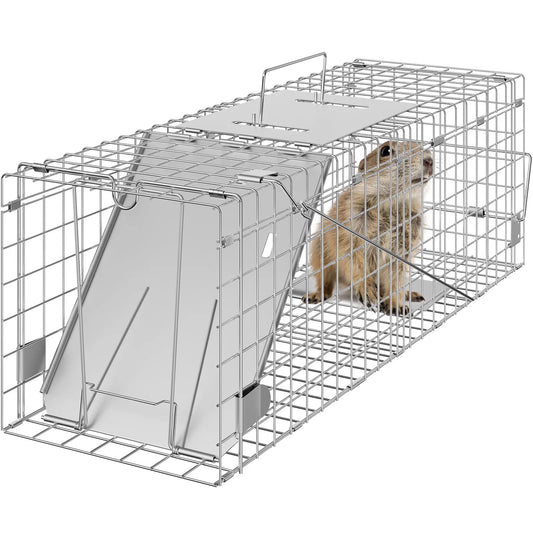 SucceBuy Humane Folding Live Trap Cage for Cats and Rodents