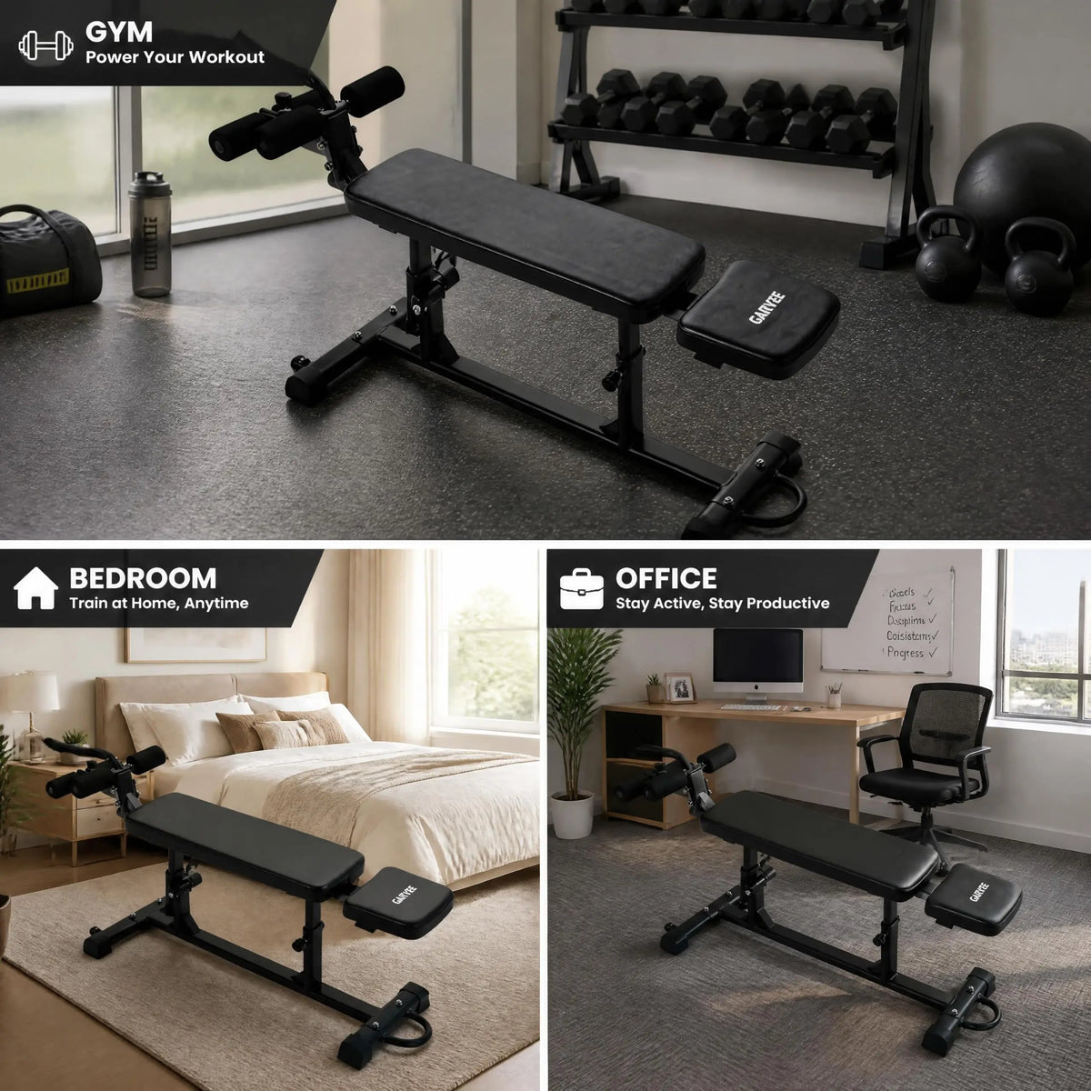 Heavy Duty Folding Strength Training Bench for Home Gyms