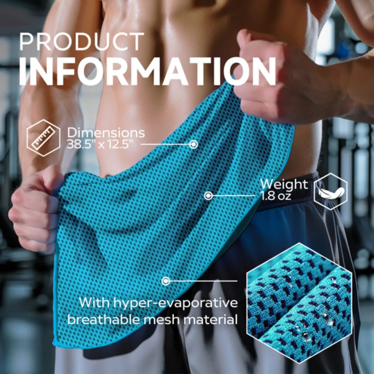 4Pack Superfiber Ice Towel Neck Soft Breathable Cold Towel Cooling for Yoga Sports Golf Gym Camping Running Fitness