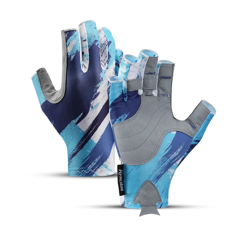 Half Finger Fishing Gloves For Men Women UV Wear Resistant Anti-slip Outdoor Sports Boating Sailing Angling Protective Gloves