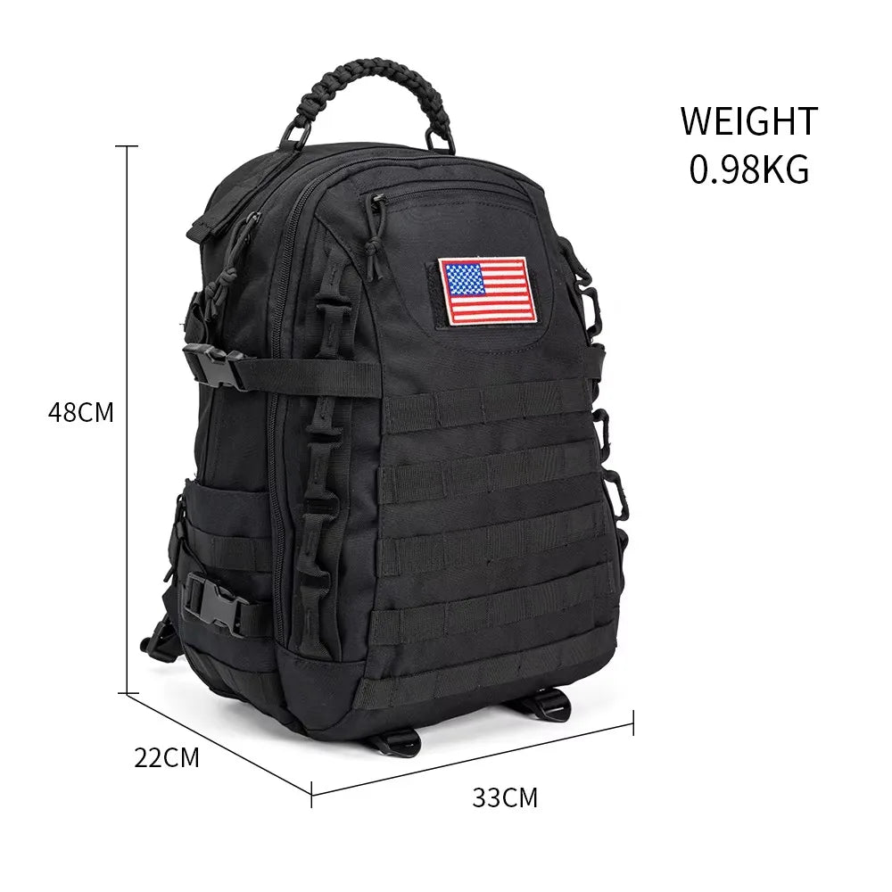 Military Tactical Backpack,Sturdy Work & Molle Laptops Rucksack,Army Assault Pack For Hiking Camping Travel Fishing Gym