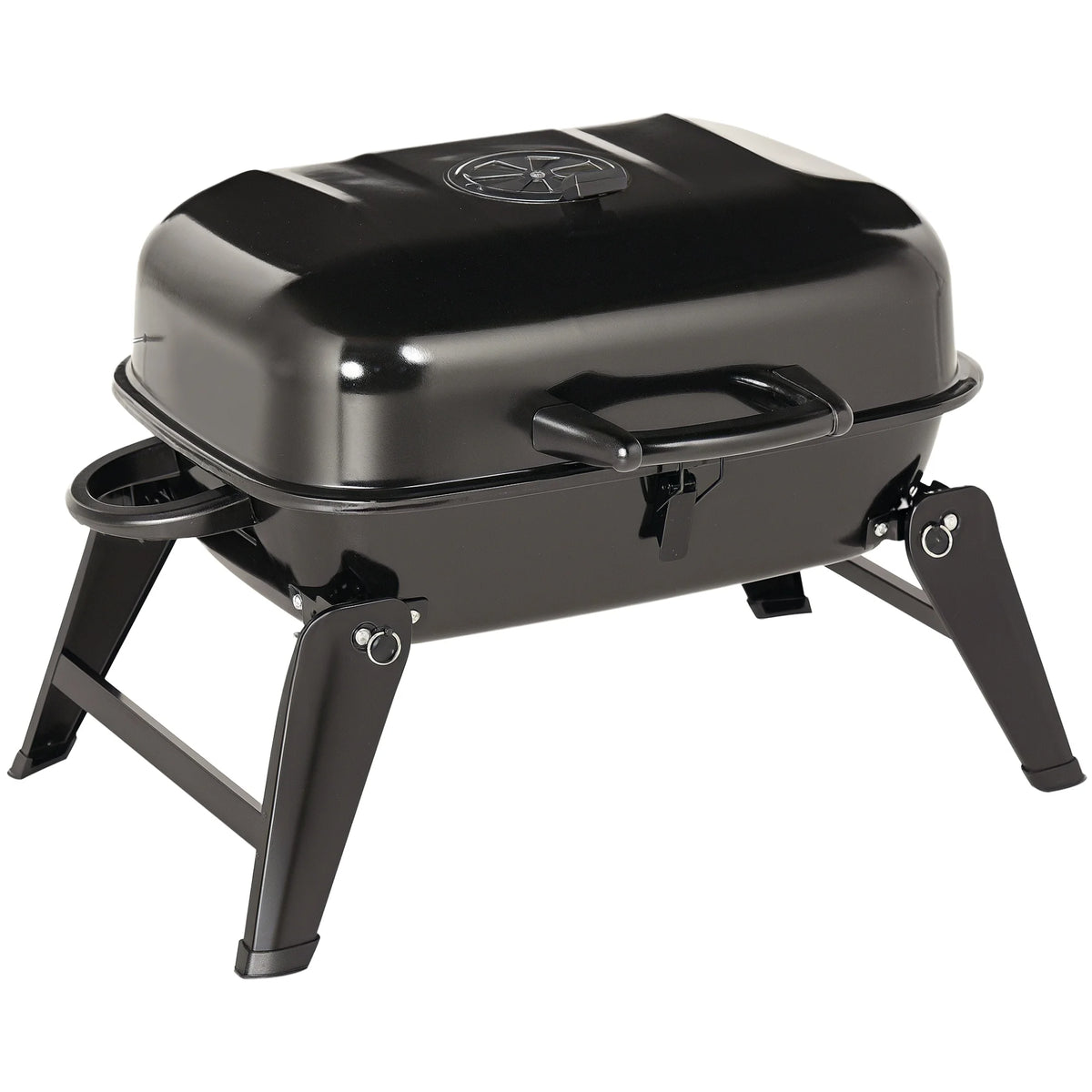 Portable Tabletop Charcoal Grill Bbq Camping Picnic Cooker Air Vent Outdoor
