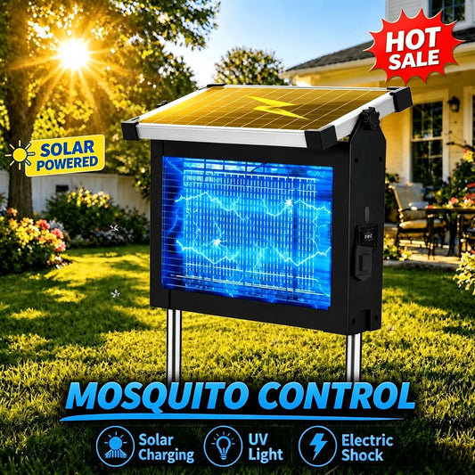 Solar Bug Zapper With 4500V Sensor For Mosquitoes And Flies