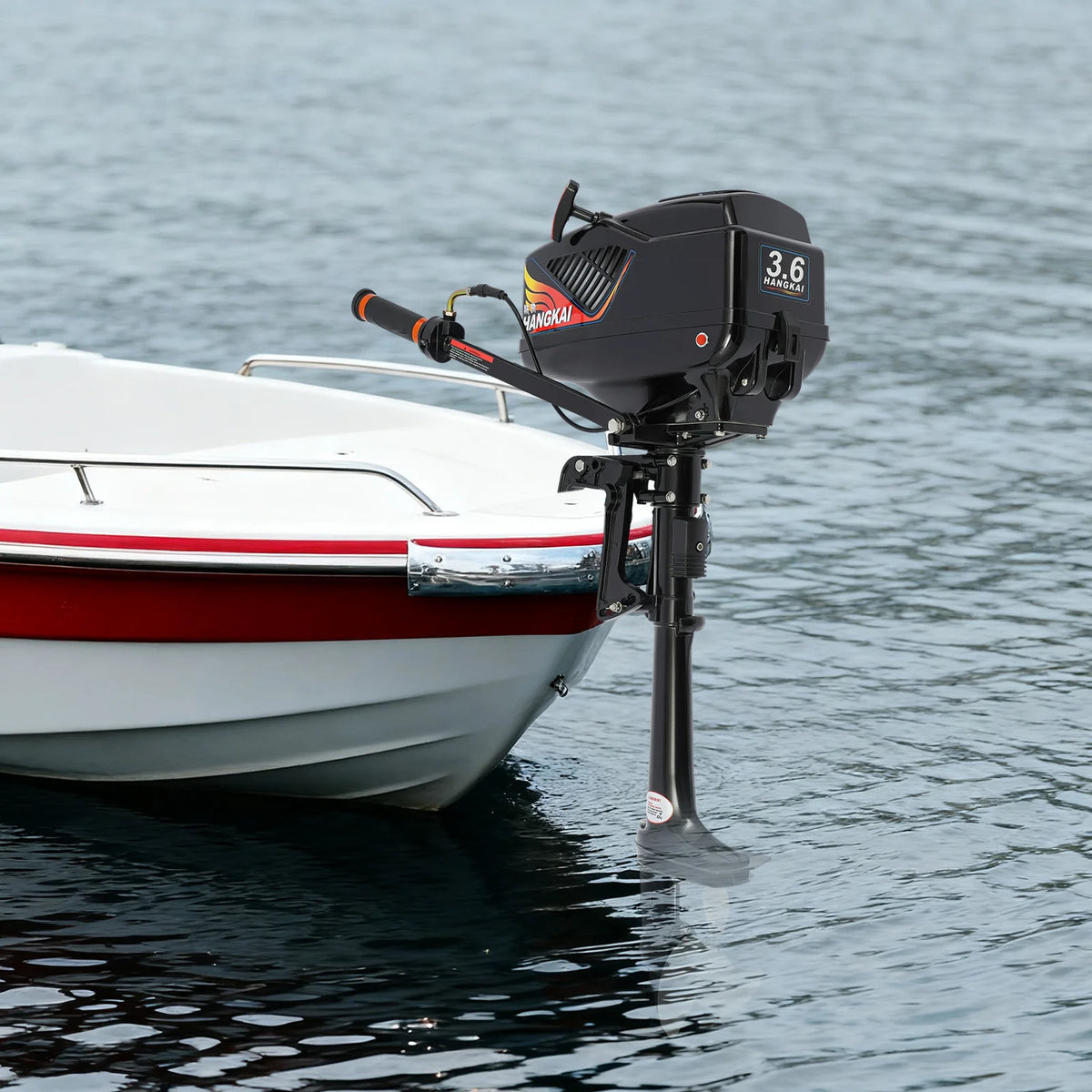 3.6HP Portable Marine Outboard Motor 2‑Stroke 55CC CDI Ignition for Fishing Boat Kayak Inflatable Dinghy Canoe
