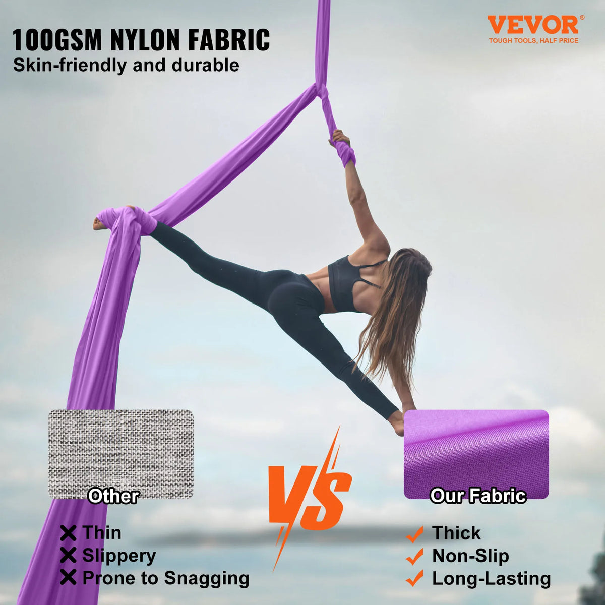 SucceBuy Aerial Yoga Hammock Swing Kit for Fitness and Inversions