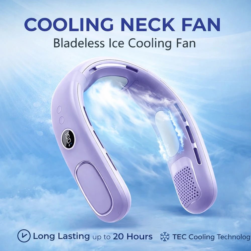 N90 Semiconductor Cooling Neck Fan With Five Speed Bladeless Design