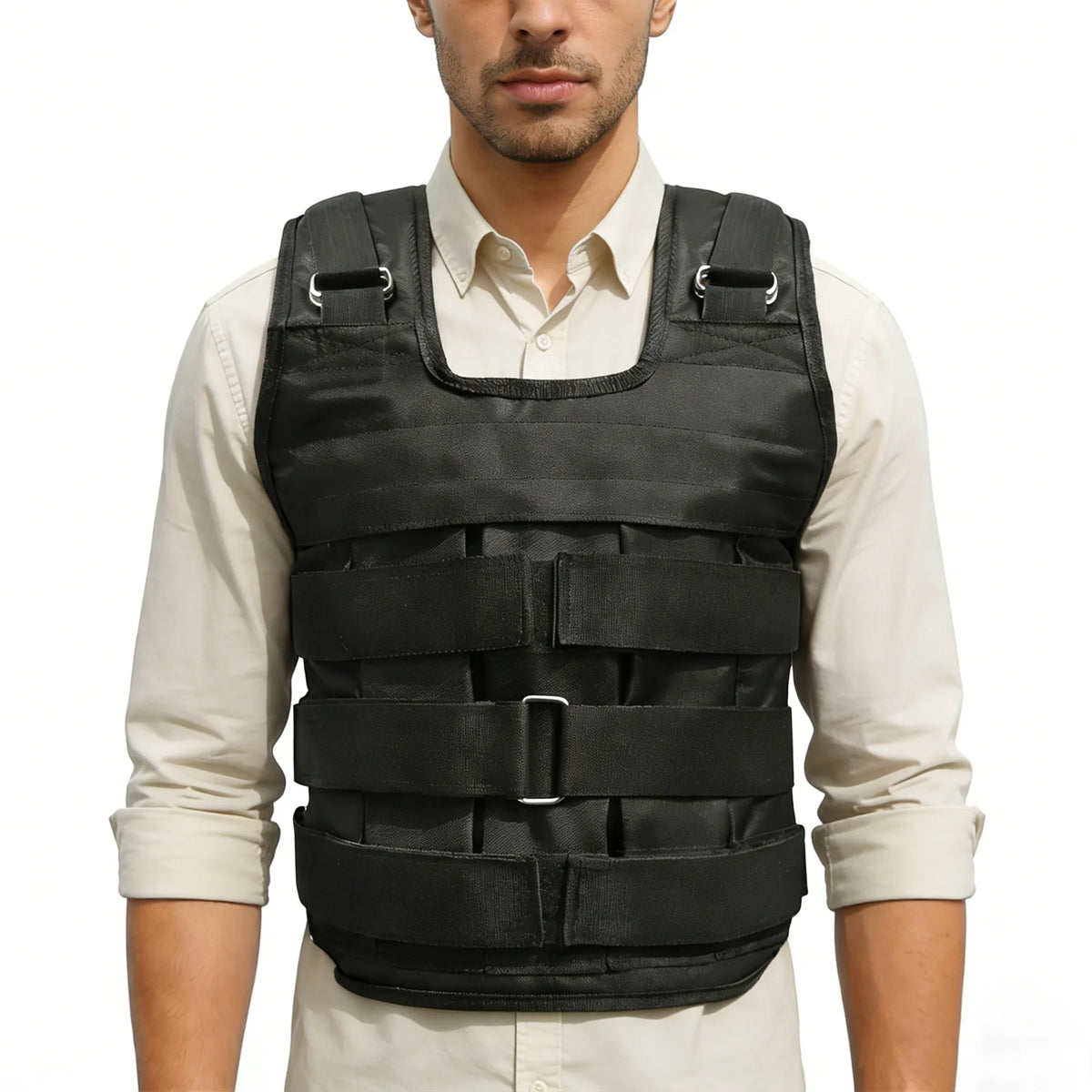 Adjustable Weighted Vest Shell Only 2.2-110lbs, Workout Vest for Progressive Overload Training, Empty Shell Fitness Gear for Runners Athletes