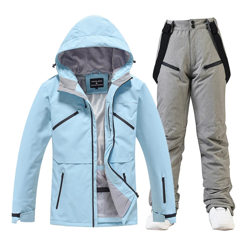 Men's and Women's, Ski Suit Sets, Waterproof, Snow Costume, Ski Jacket and Pant Set, Outdoor Clothing, Snowboarding, Overall