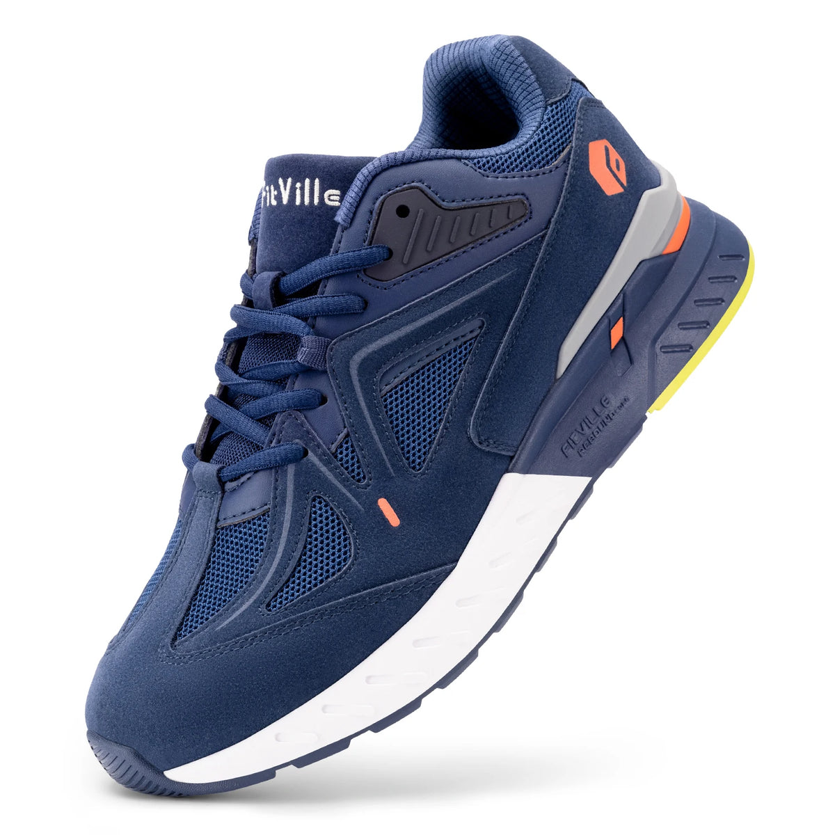 FitVille Men's Walking Shoes With Arch Support And Heel Relief