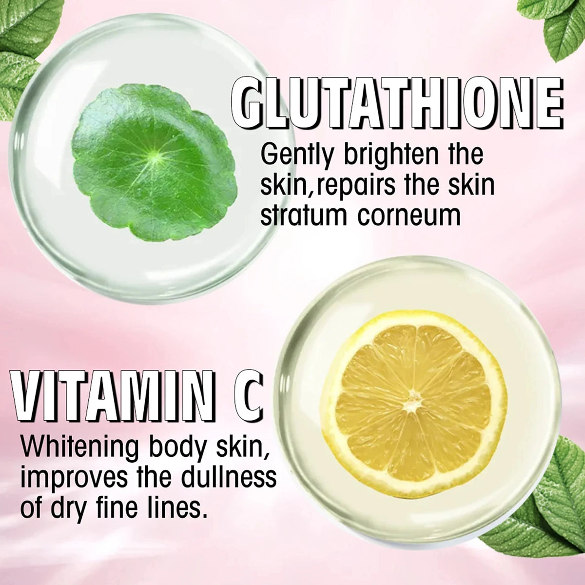 AILKE Glutathione and Vitamin C Lightening Soap Bar, Reduce Dark Spots, Nourish, Hydrate, Glowing Soap For All Skin Types, 150g