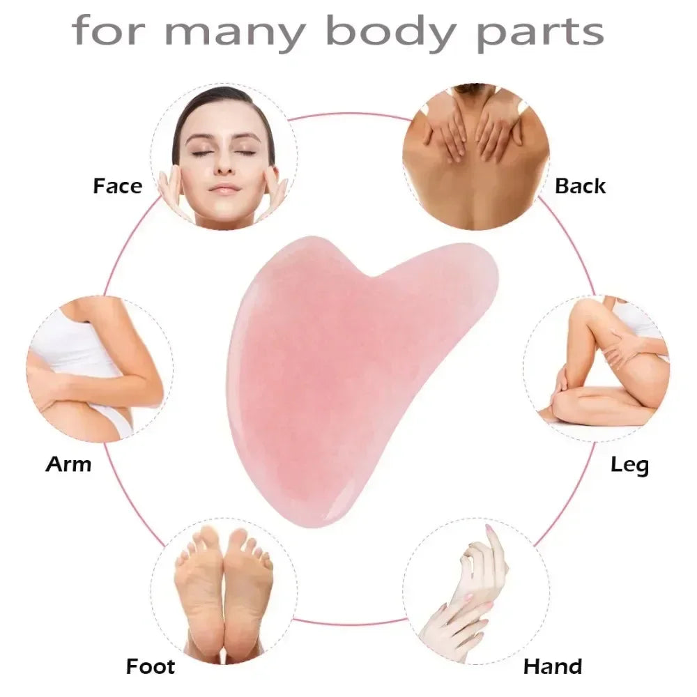 Smooth Polished Natural Jade Gua Sha Board Gentle Skin-Friendly Lightweight Portable SPA Massage Tool for Home Daily Skincare Travel Women Skincare Lovers Facial Massager Face Neck Care Beauty Accessory