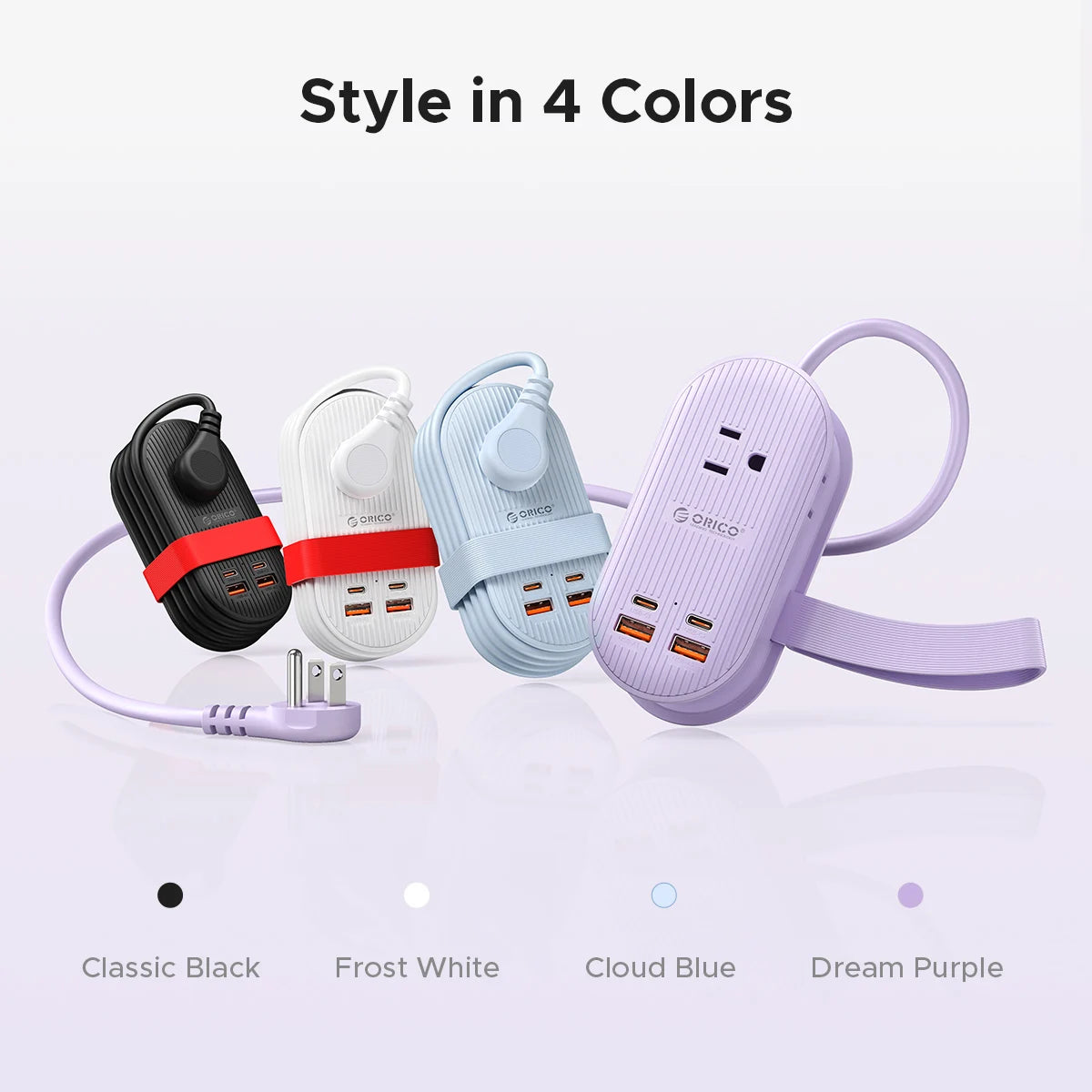 Orico 65W GaN Travel Power Strip With USB C Ports