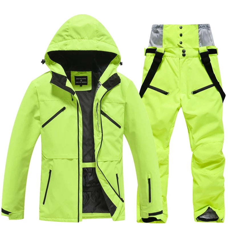 Men's and Women's, Ski Suit Sets, Waterproof, Snow Costume, Ski Jacket and Pant Set, Outdoor Clothing, Snowboarding, Overall