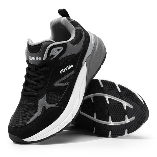 FitVille Mens Walking Shoes With Arch Support For Plantar Fasciitis