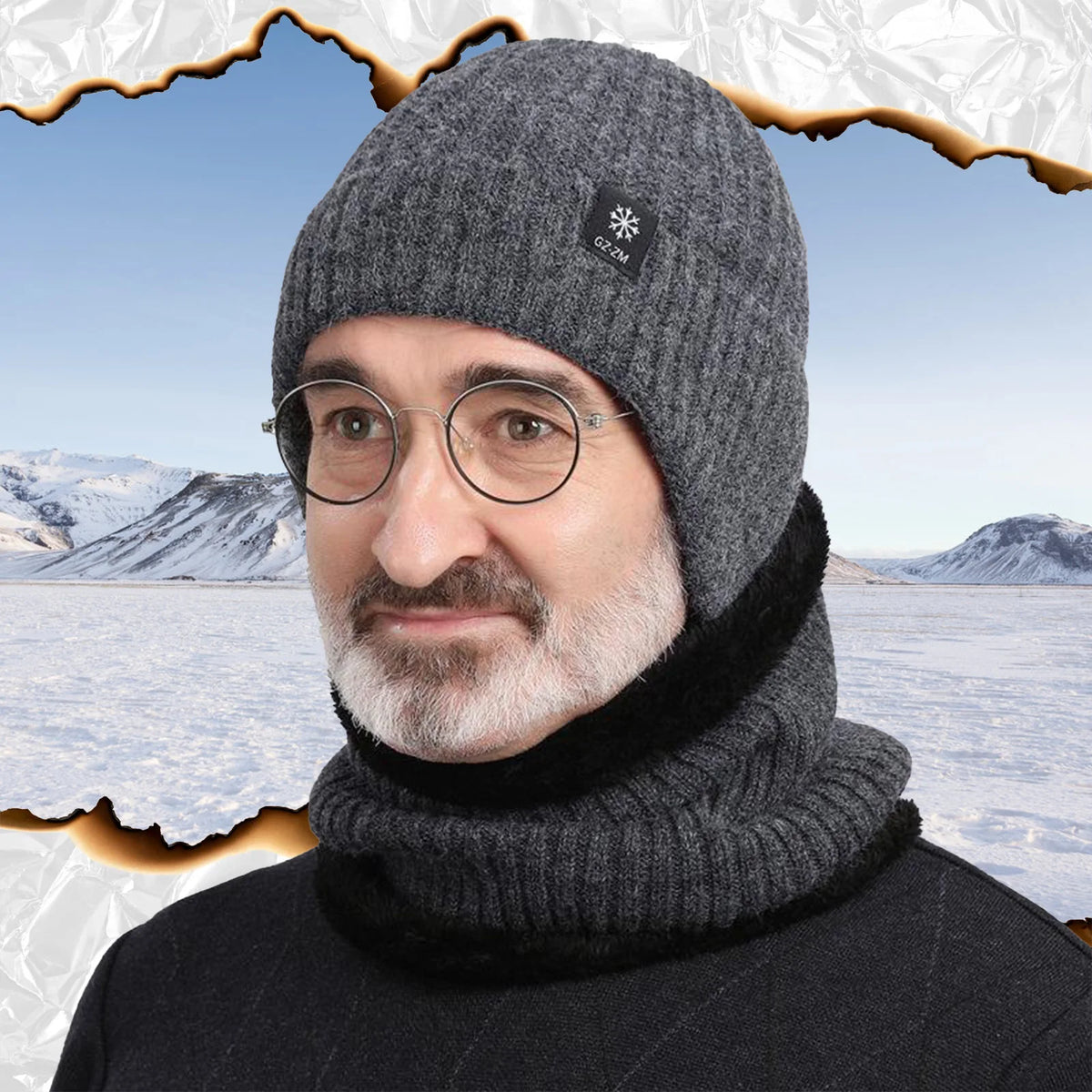 Windproof Hat Thickened for Cold Weather Men's Winter Knitted Beanie Faux Fur Lined Ear Protection Warm Cap Durable