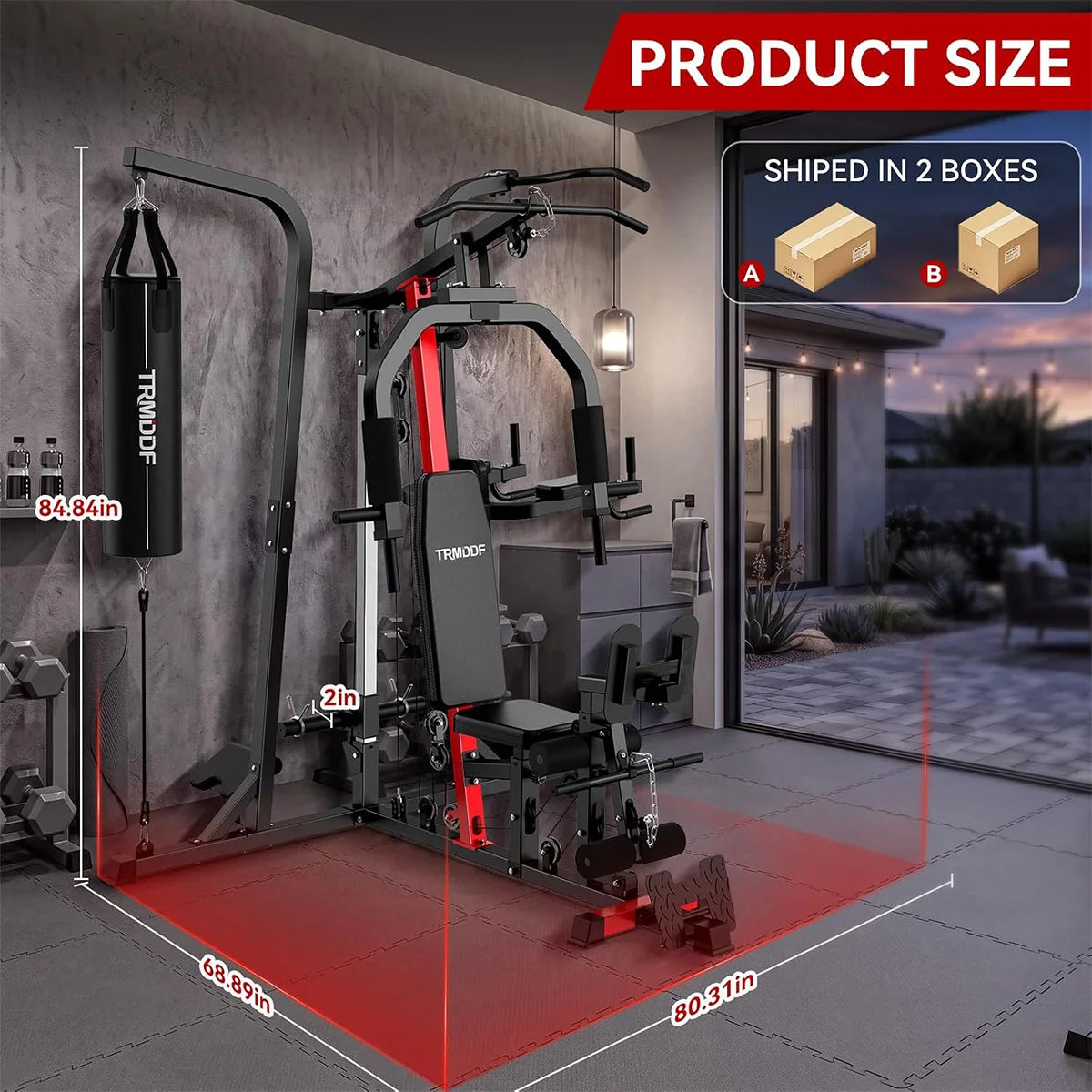 Pooboo Home Gym Strength Training Equipment For Full Body Workouts