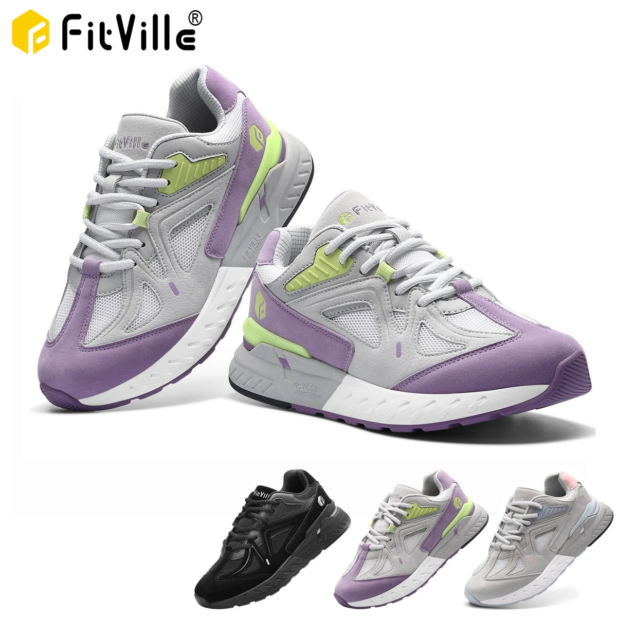 FitVille Women's Orthopedic Walking Running Shoes For Plantar Fasciitis Relief