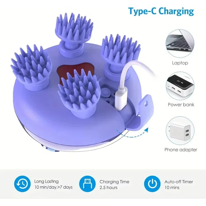 LRA Rechargeable Electric Scalp Massager for Relaxing Head Massage