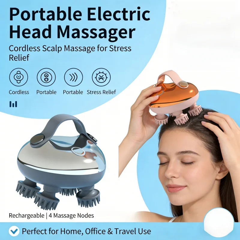 LRA Rechargeable Electric Scalp Massager for Relaxing Head Massage
