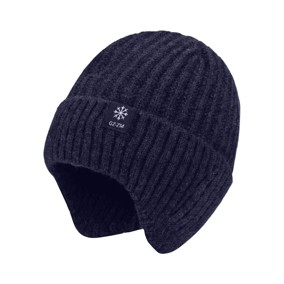 Windproof Hat Thickened for Cold Weather Men's Winter Knitted Beanie Faux Fur Lined Ear Protection Warm Cap Durable