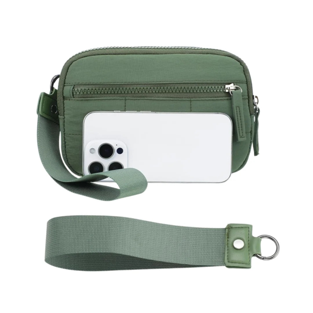 Wristlet Wallets for Women, RFID Wristlet Purse Built in Wallet, Small Nylon Crossbody Bags, Credit Card Holder